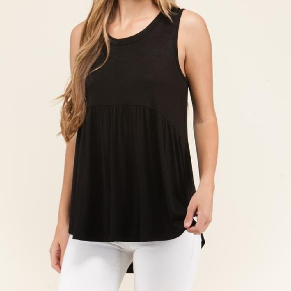 Bailey Sleeveless Top - Black